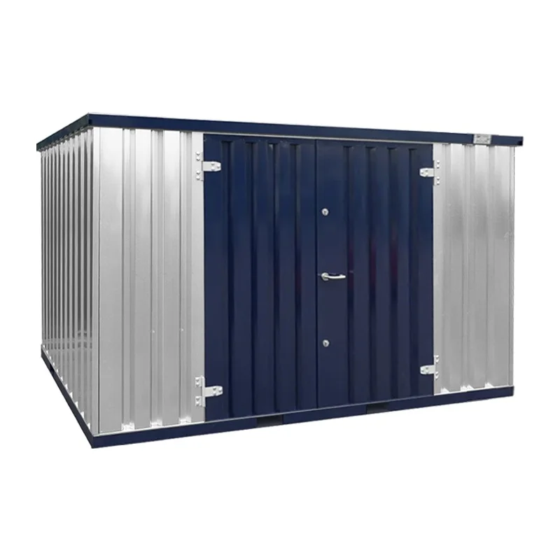 FOCO® Contenedor Desmontable 5 X 2 M Acero Azul - Con Puerta Doble En El Lado 5 Metros (Lado Grande)